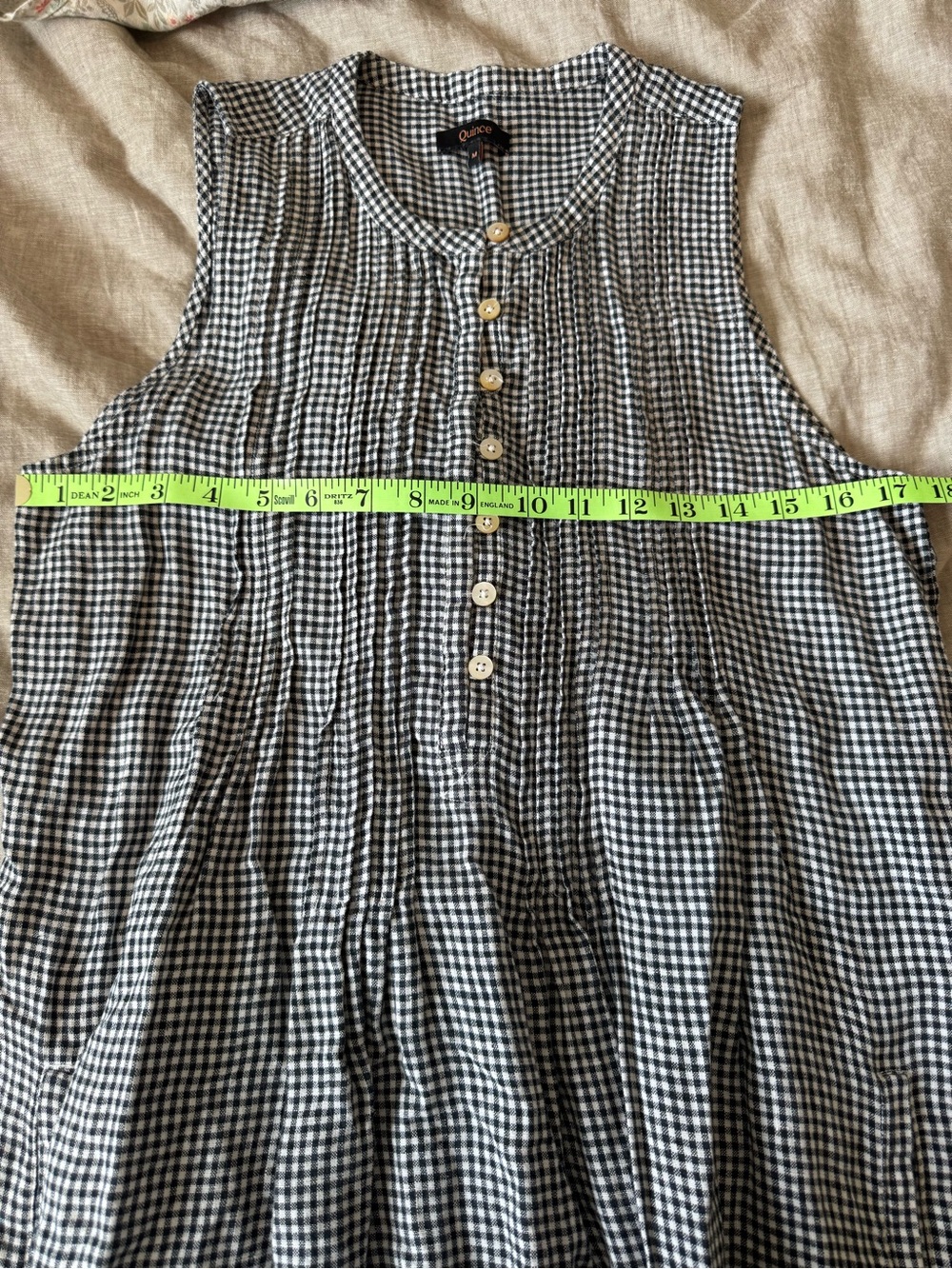 Quince 100% European Linen Sleeveless Swing Dress - Picture 9 of 12